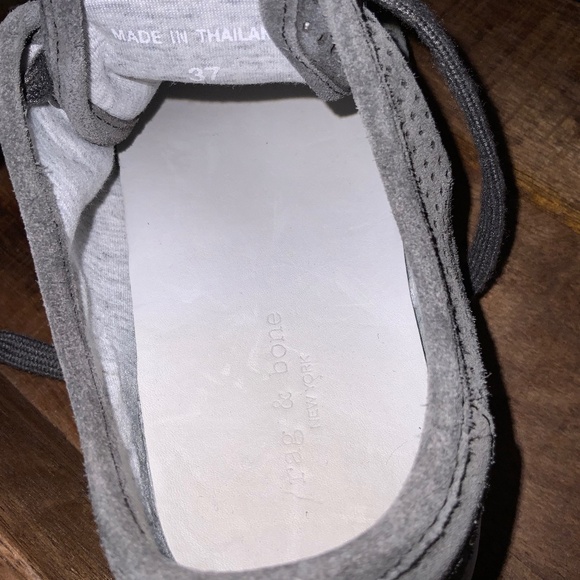 NWOT 🤩 RAG AND BONE Standard Issue Suede Perforated Sneaker *** Sz 37 euro US 7 - Picture 9 of 10